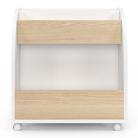 IDMarket - Libreria per bambini ANDREAS su rotelle, faggio e bianco