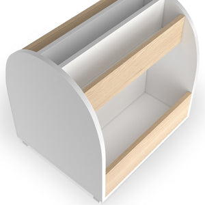 IDMarket - Libreria per bambini ANDREAS su rotelle, faggio e bianco