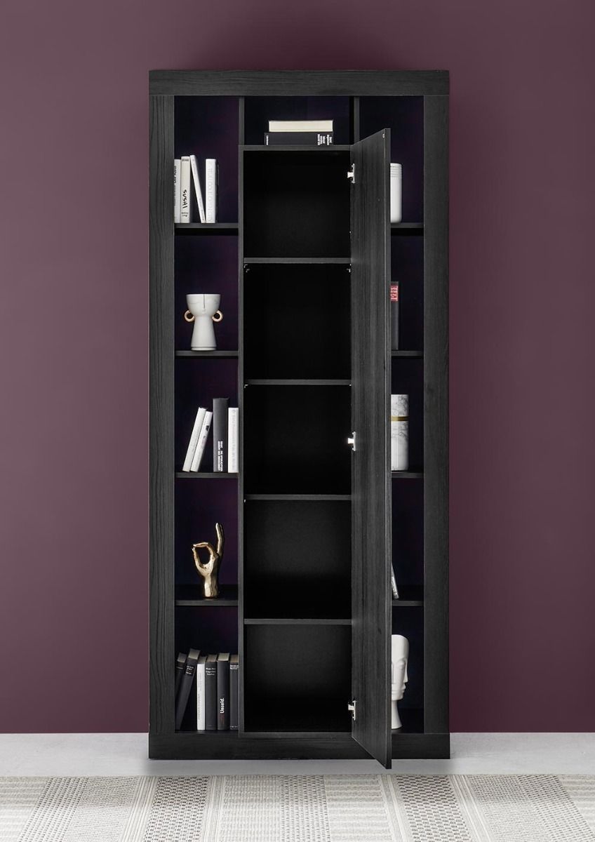 Libreria dispensa Nero frassinato, ZLCLIBRIM02