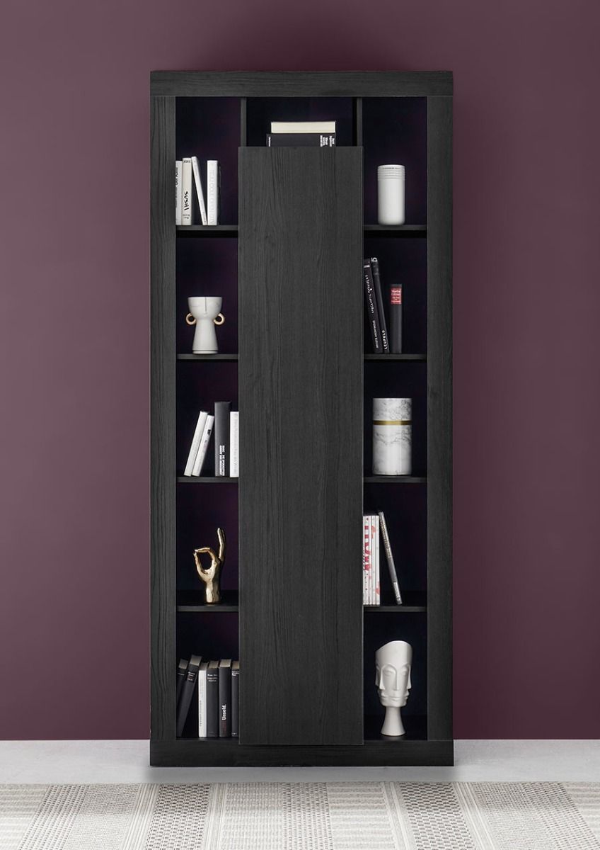 Libreria dispensa Nero frassinato, ZLCLIBRIM02