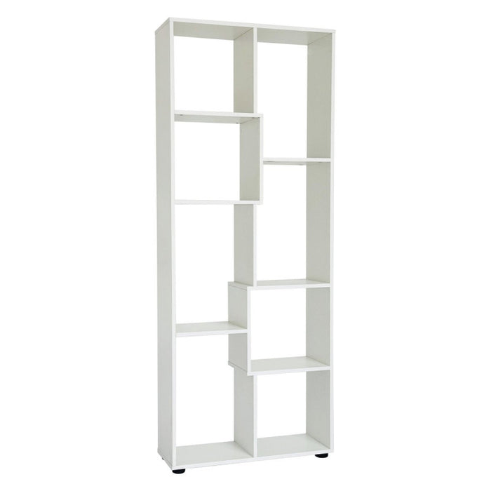 Libreria Ripiani Sfalsati 70x24x178cm Rivestita In Melamina Bianco L