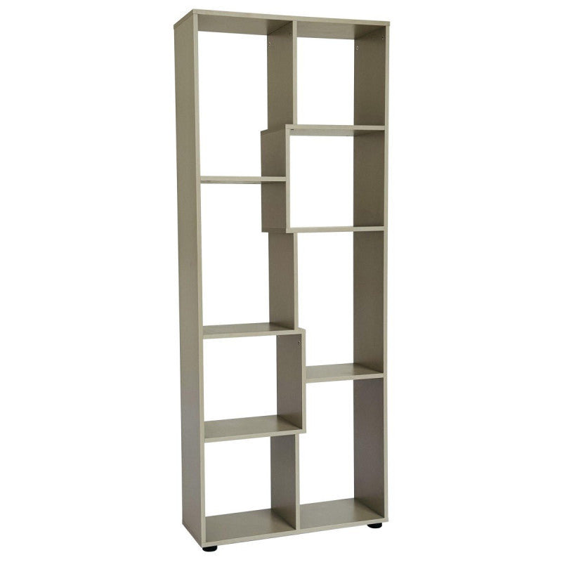 Libreria Ripiani Sfalsati 70x24x178cm Rivestita In Melamina Quercia
