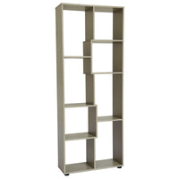 Libreria Ripiani Sfalsati 70x24x178cm Rivestita In Melamina Quercia