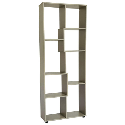 Libreria Ripiani Sfalsati 70x24x178cm Rivestita In Melamina Quercia