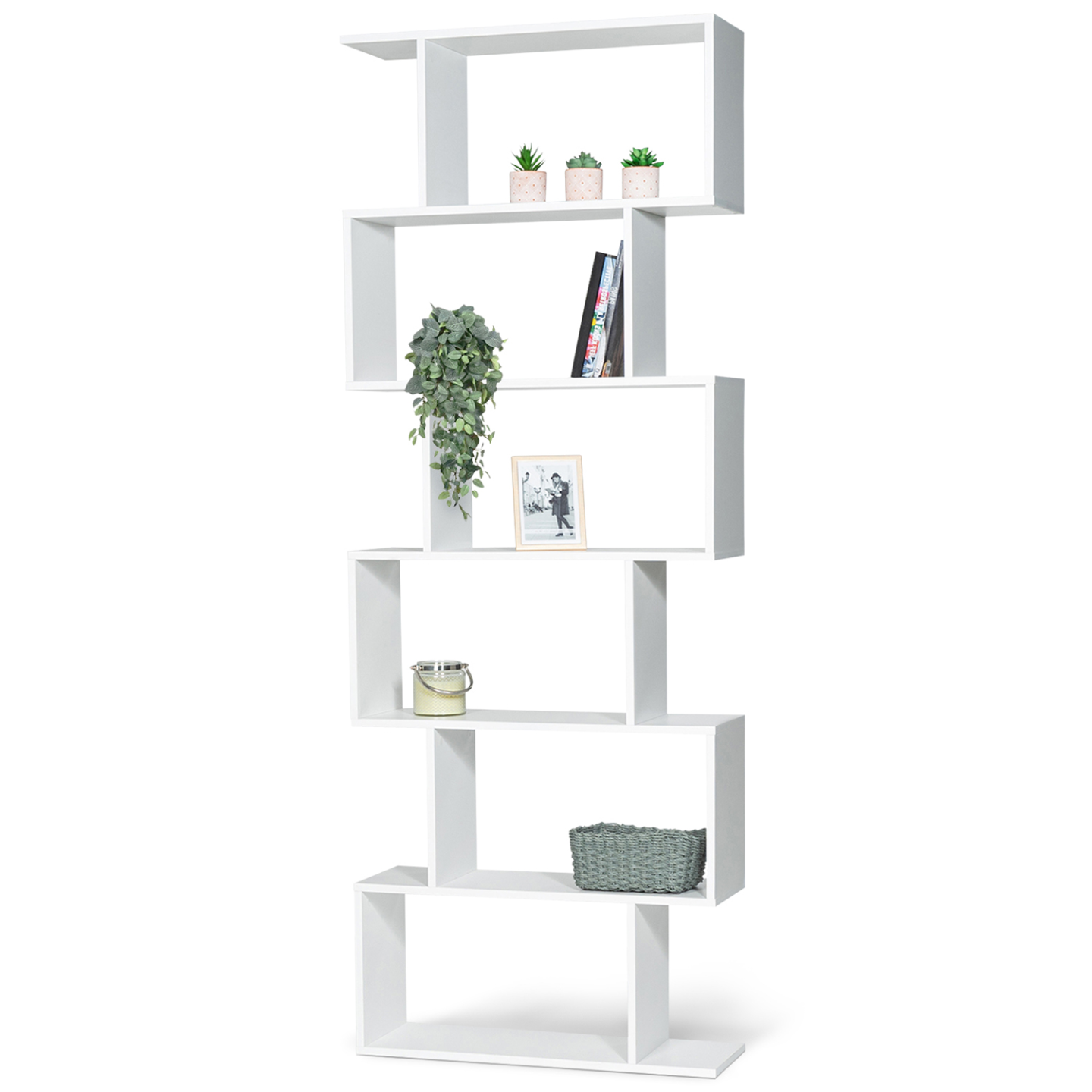 IDMarket - Libreria SOFIA form S legno bianco 189 cm