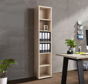 Libreria stretta Leonardo con 5 ripiani in finitura Rovere, ZCMLEOLIB5