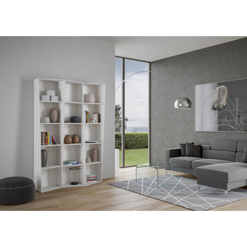 Libreria Trek 3 elementi - Bianco Frassino