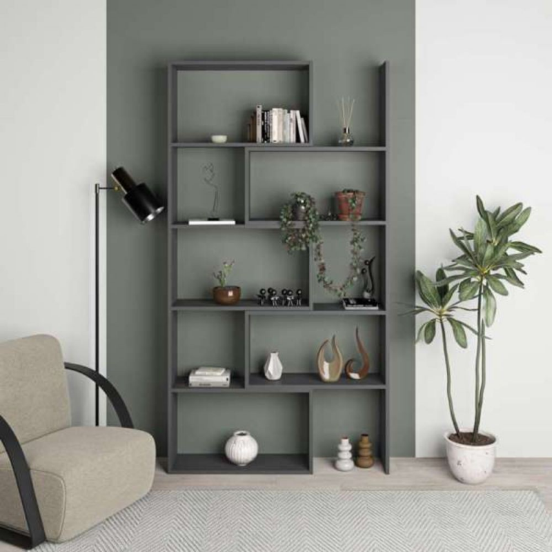 Libreria Wish estensibile angolare antracite 200h