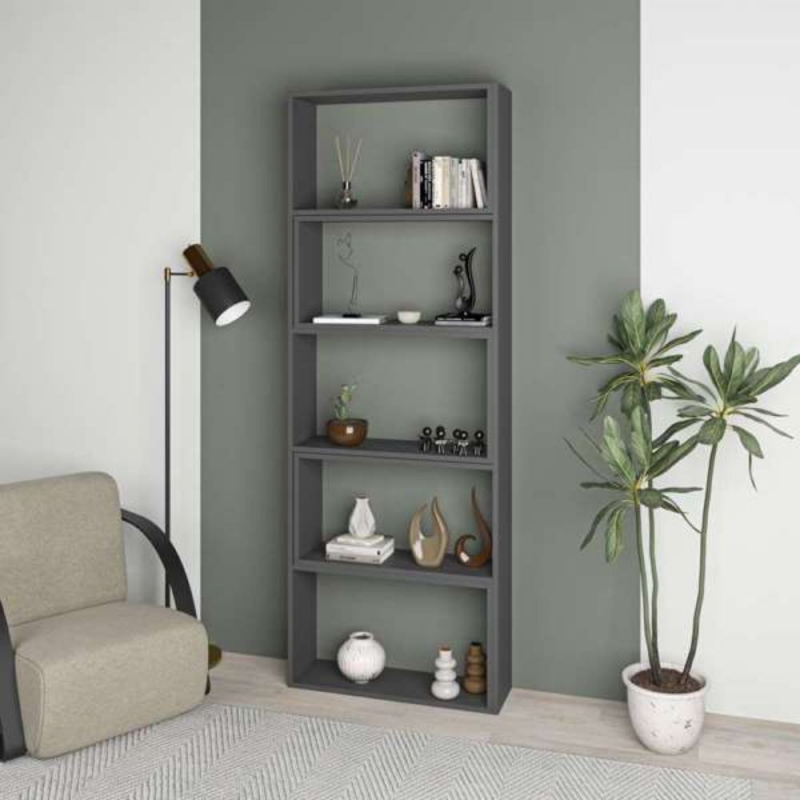 Libreria Wish estensibile angolare antracite 200h