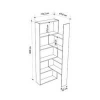 Libreria Wish estensibile angolare bianca 200h