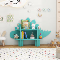 Libreria in legno per stanza dei bambini, Organizzatore di archiviazione giocattoli adorabile per sala giochi Verde-Scaffalature