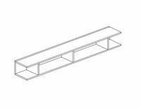 Libreria orizzontale sospesa, finitura Piombo, ZLCINFNPENEW98