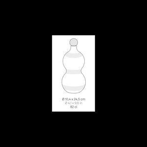 Lido - Bottiglia in ceramica a fasce Rosse Zafferano