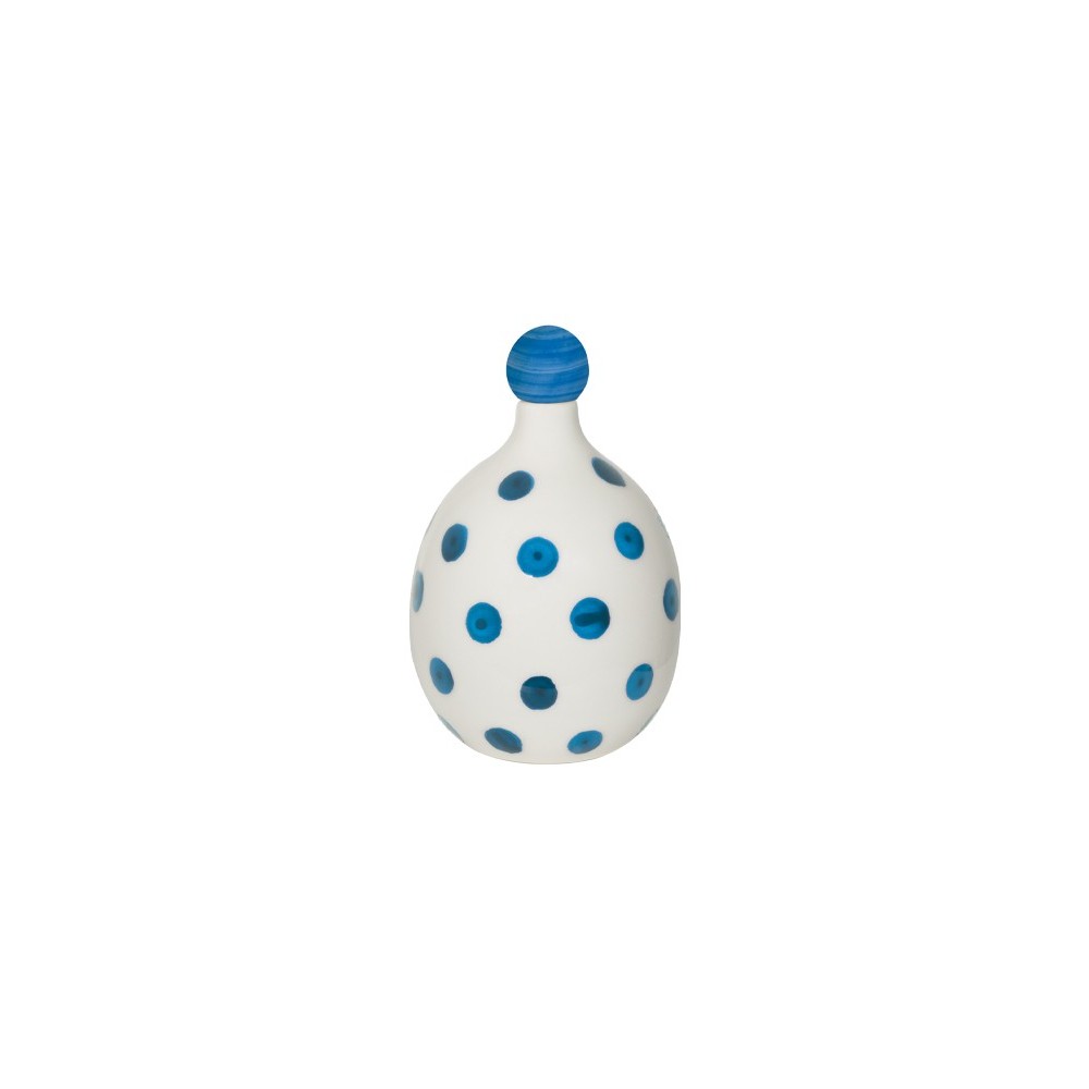 Lido - Bottiglia in ceramica a Pois Azzurre Zafferano