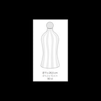 Lido - Bottiglia in ceramica a righe Nere Zafferano