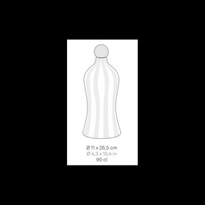 Lido - Bottiglia in ceramica a righe Verdi Zafferano