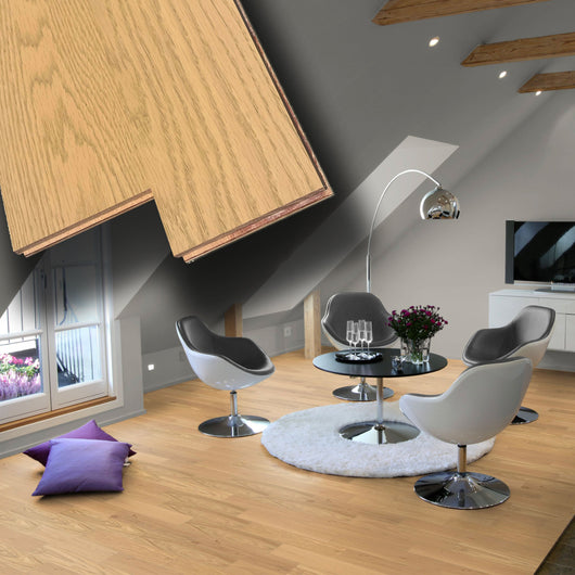 mq * STOCK GARBELOTTO * Lotto da 32mq di Parquet Rovere Light spazz. 9x80x500/700 3mm nobile