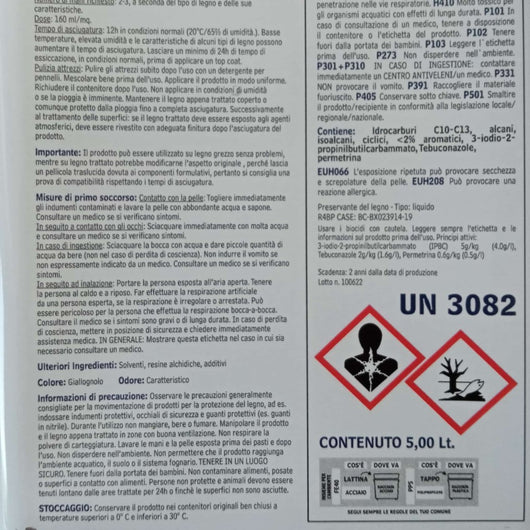 Lignum tarlistop 1lt antitarlo protettivo trasparente per legno
