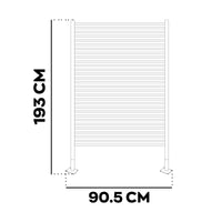 Linea - Pannello Frangivista Separè da Esterno 90,5x193 cm in Metallo e Resina Nero