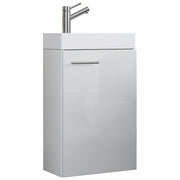 LineaViva di Ezooza Mobile Sospeso con lavabo in ceramica di alta qualità, Bianco , lavabo Bianco