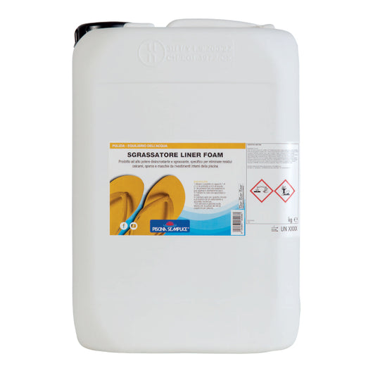 Sgrassatore Liner Foam 25 Kg - Specifico Per Residui Calcarei, Sporco E Macchie Sulla Superfice Della Piscina