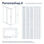 Box doccia 90x145 cm scorrevole vetro temperato 6mm trasparente h190 | Lipari