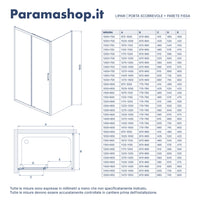 Box doccia 80x100 cm scorrevole vetro temperato 6mm opaco h190 | Lipari