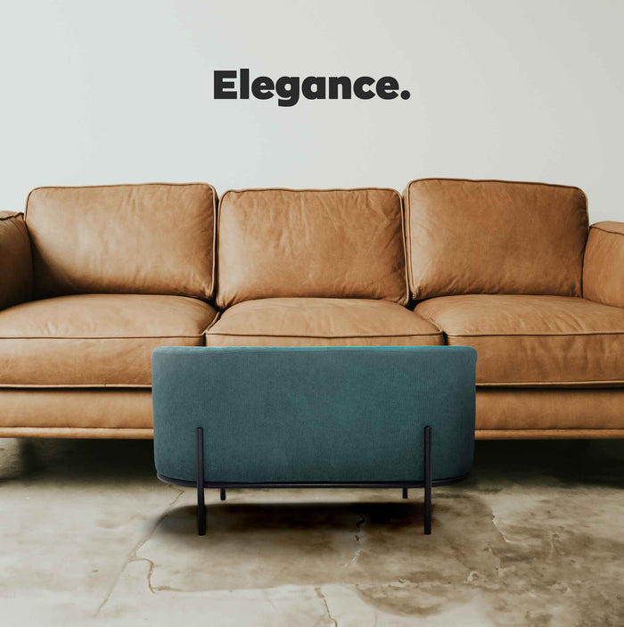 LIPSIA VELVET - Pouf ovale in velluto a coste