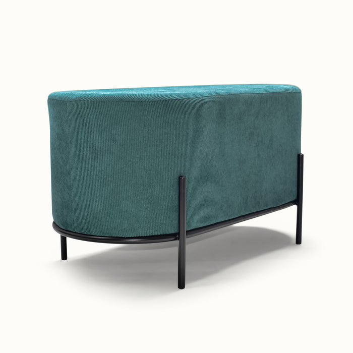 LIPSIA VELVET - Pouf ovale in velluto a coste