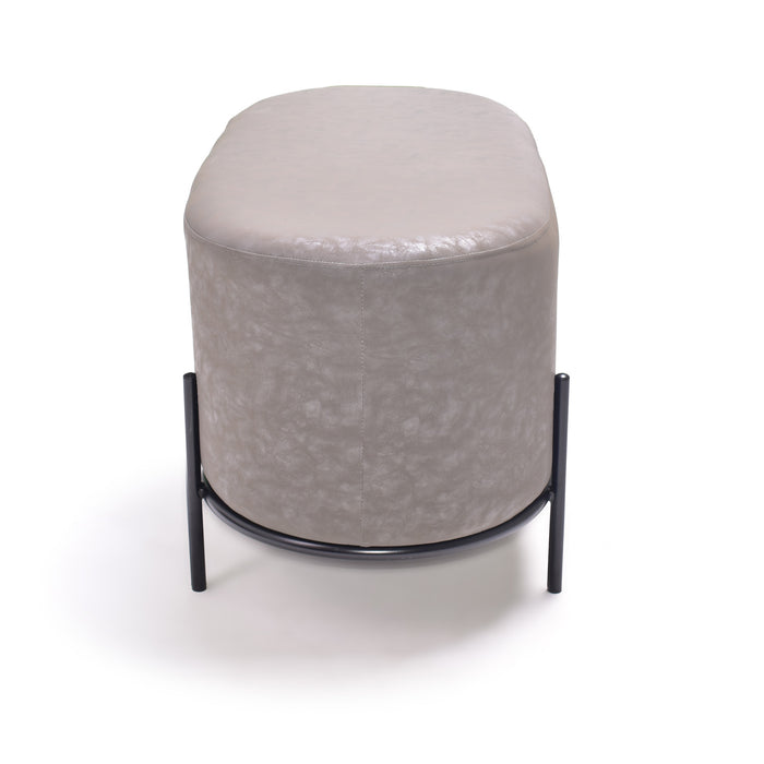 LIPSIA LETHERETTE - Pouf ovale in letherette