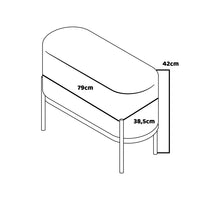 LIPSIA LETHERETTE - Pouf ovale in letherette