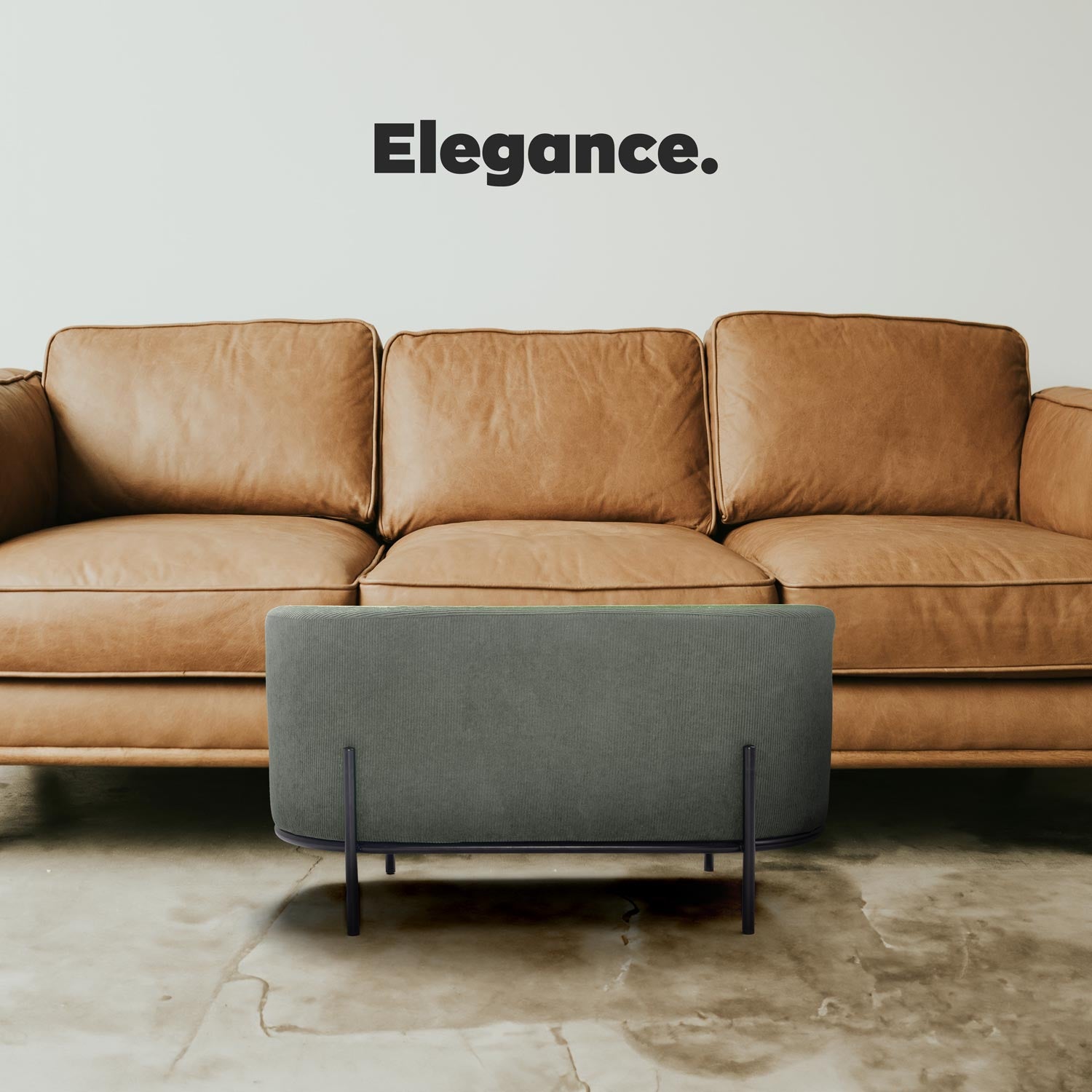 LIPSIA VELVET - Pouf ovale in velluto a coste