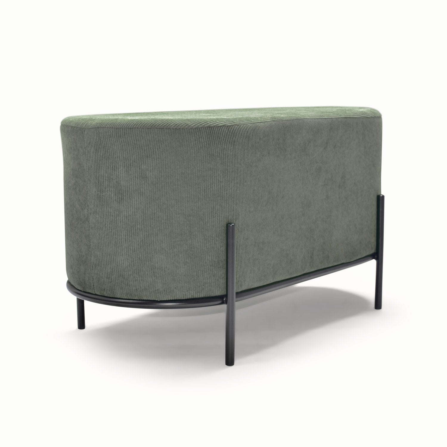 LIPSIA VELVET - Pouf ovale in velluto a coste