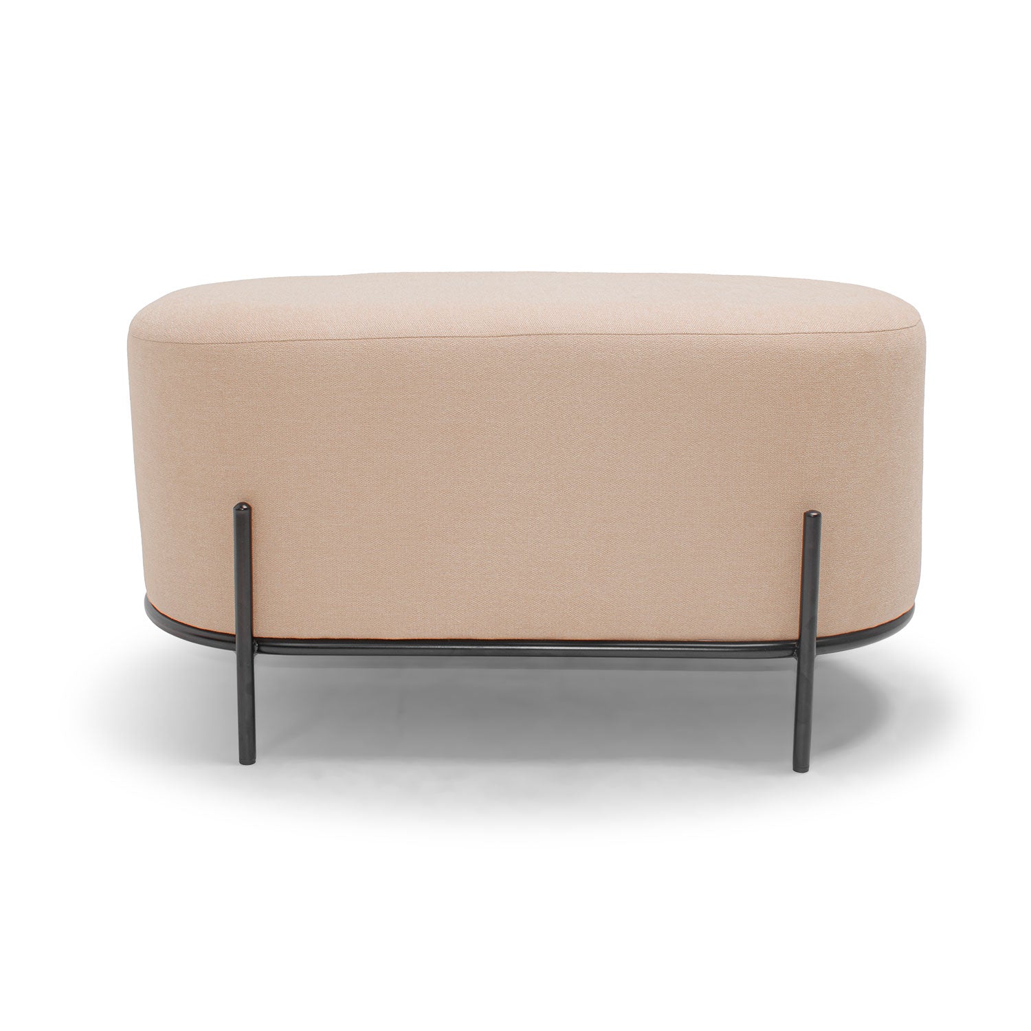 LIPSIA LINEN - Pouf ovale in tessuto