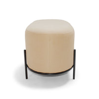 LIPSIA LINEN - Pouf ovale in tessuto