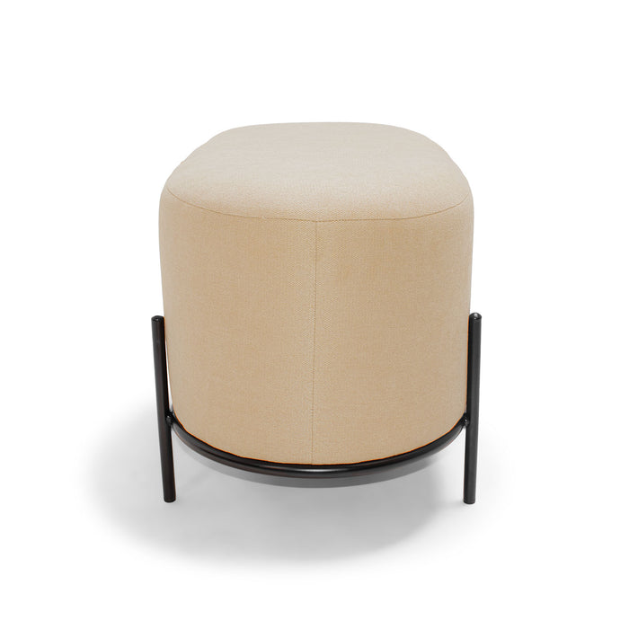 LIPSIA LINEN - Pouf ovale in tessuto