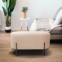 LIPSIA LINEN - Pouf ovale in tessuto