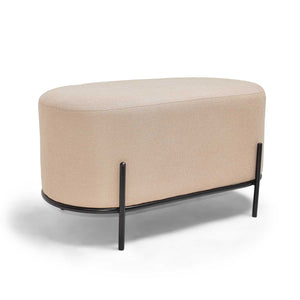 LIPSIA LINEN - Pouf ovale in tessuto