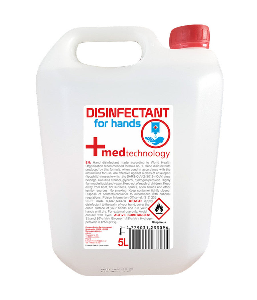 Liquido Igienizzante Per Sanificatore 5l Elimina Germi E Batteri Disinfettante         