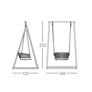 LISA SWING SEDUTA SOSPESA CON STRUTTURA AUTOPORTANTE SCAB DESIGN MADE IN ITALY