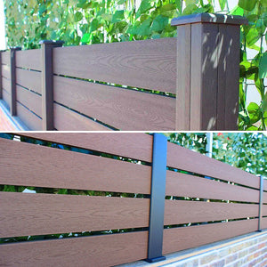 Listoni WPC 3D L196xH183cm per recinzione colore Rovere listone 150x1805mm spessore 20mm