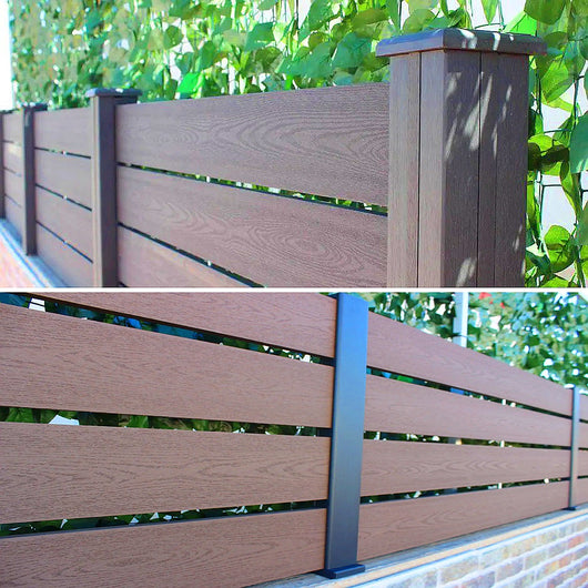 Listoni WPC 3D L196xH183cm per recinzione colore Rovere listone 150x1805mm spessore 20mm