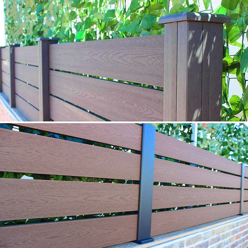 Listoni WPC 3D L196xH183cm per recinzione colore Rovere listone 150x1805mm spessore 20mm