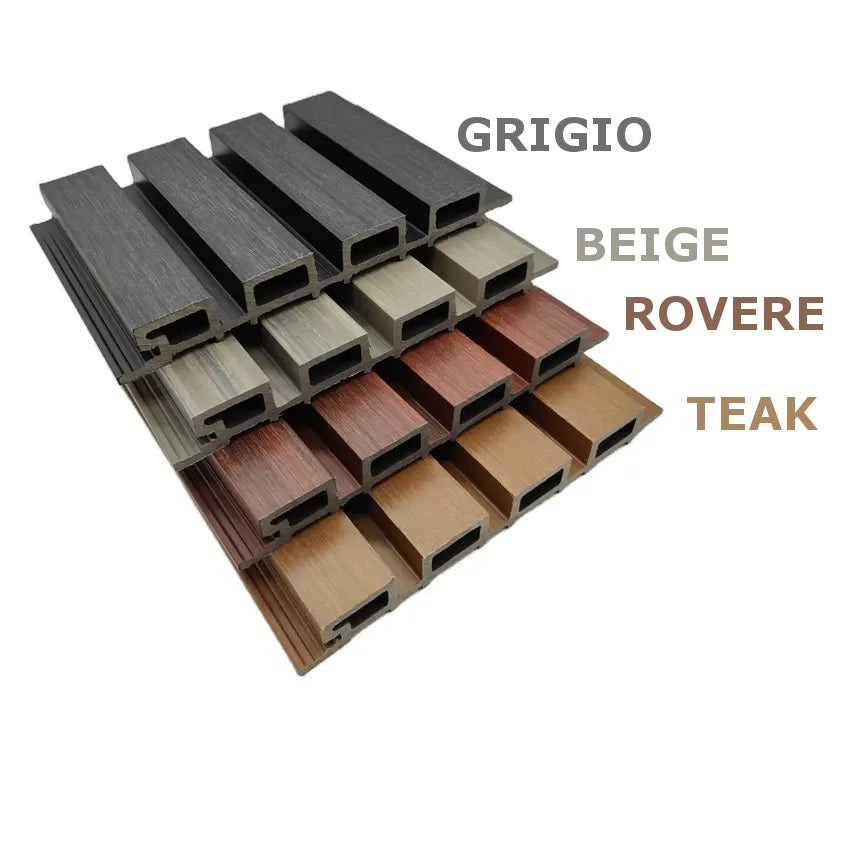 Listoni WPC Elegant 15m² per rivestimenti colore Beige listone co-estruso 219x2200mm spessore 26mm