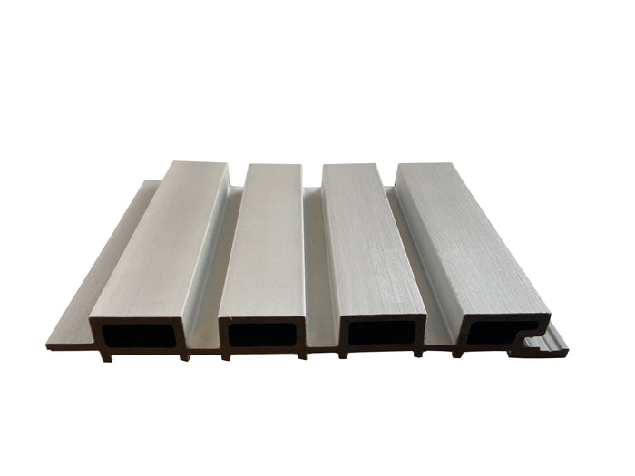 Listoni WPC Elegant 5m² per rivestimenti colore Bianco listone co-estruso 219x2200mm spessore 26mm