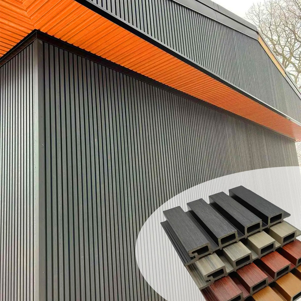 Listoni WPC Elegant 25m² per rivestimenti colore Grigio listone co-estruso 219x2200mm spessore 26mm