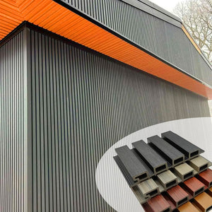 Listoni WPC Elegant 30m² per rivestimenti colore Grigio listone co-estruso 219x2200mm spessore 26mm