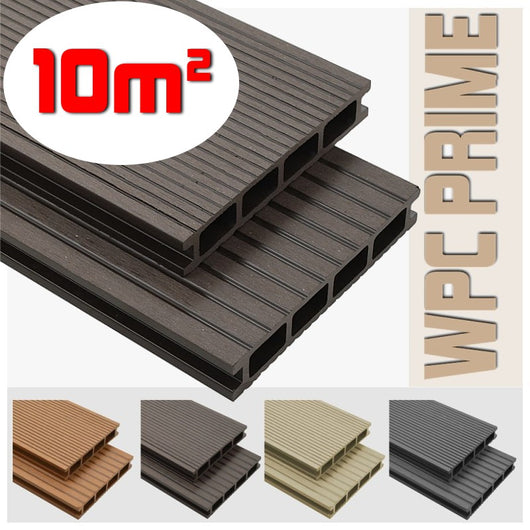 Listoni WPC 10m² per pavimentazione decking colore Coffee listone 140x2200mm spessore 25mm