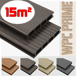 Listoni WPC 15m² per pavimentazione decking colore Coffee listone 140x2200mm spessore 25mm