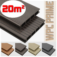 Listoni WPC 20m² per pavimentazione decking colore Coffee listone 140x2200mm spessore 25mm